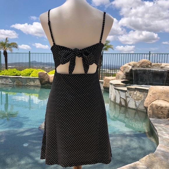 Free People Polka Dottie Black Summer Mini Dress - Picture 5 of 7